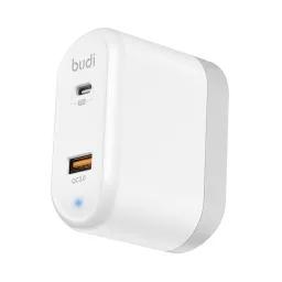 شارژر دیواری ۳۶W بودی PD و فست با یک خروجی USB و یک خروجی USB-C و سری قابل چرخش مدل AC328UW با گارانتی 18 ماهه (6 ماه تعویض)