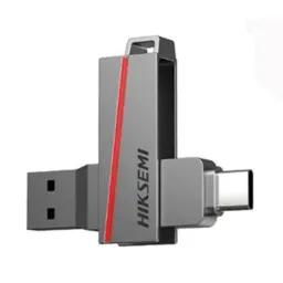 فلش مموری 64 گیگابایت هایک سمی مدل Hiksemi Dual Slim E307C U3 USB 3.2 با گارانتی 60 ماهه شرکتی