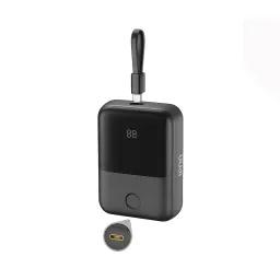 پاوربانک بودی PD و فست 10000mAh 20W دارای نمایشگر درصد شارژ با 3 پورت و کابل متصل مدل PB086B با گارانتی 18 ماهه (6 ماه تعویض) مشکی